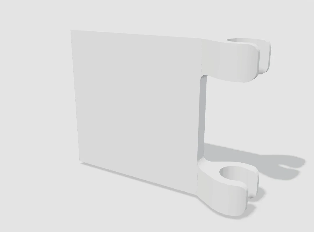 Neutral working-model view of the flag component without its pole or base