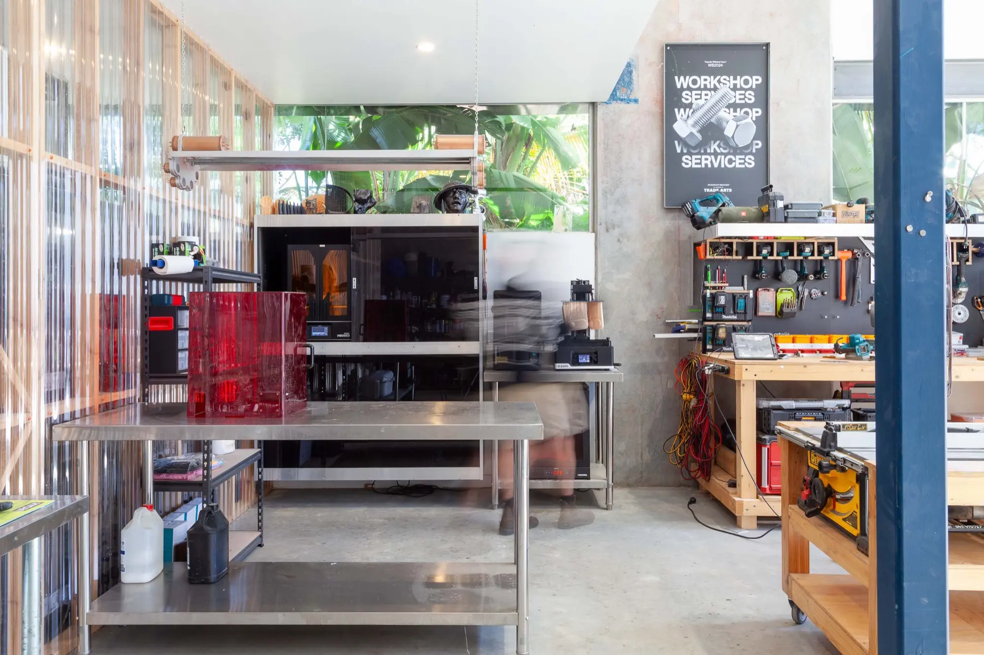 Inside the Trade Arts fabrication workshop near the Gold Coast